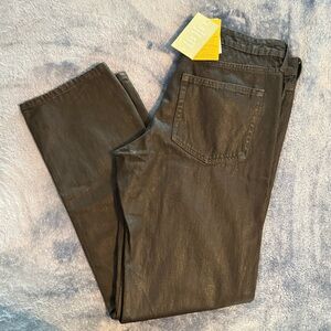 H&M Women’s Shiny Black Straight Jeans